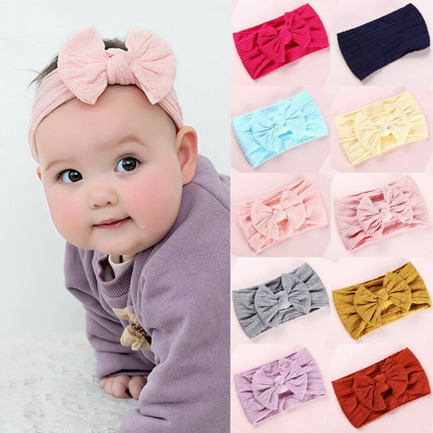 Newborn Toddler Kid Baby Girl Solid Knot Turbans Headband Headwear Accessories